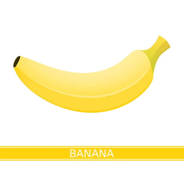 Banane isolée sur blanc Graphismes Vectoriels