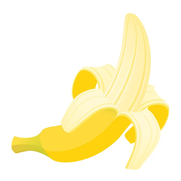 Banana isolata su bianco Vettoriale Stock