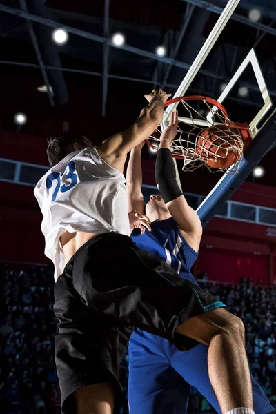 Basketbol Oyuncu Eylem Içinde Jimnastik Salonu — Stok fotoğraf