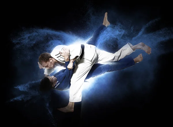 Battle Two Fighters Judo Sports Judo Competitions — Stock Photo, Image