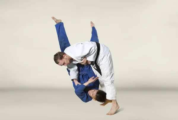 Battle Two Fighters Judo Sports Judo Competitions — Stock Photo, Image