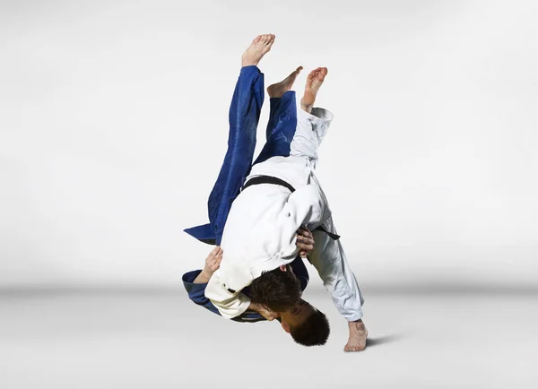 Battle Two Fighters Judo Sports Judo Competitions — Stock Photo, Image