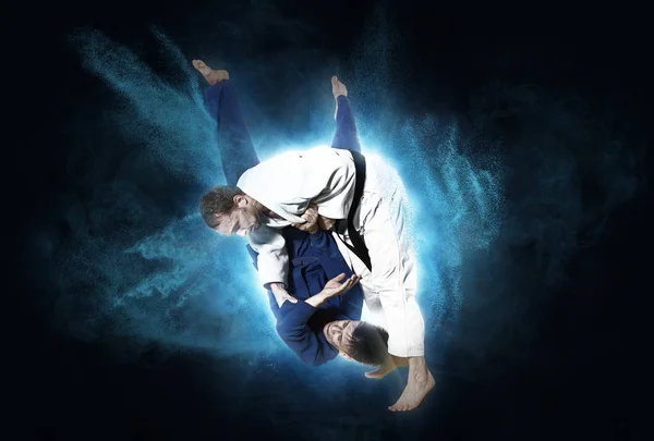 Battle Two Fighters Judo Sports Judo Competitions — Stock Photo, Image