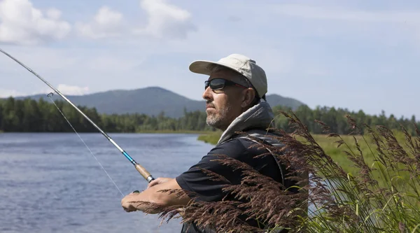 Fischerei Männer Fischen Fluss — Stockfoto