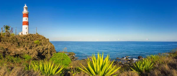 Pointe Aux Caves Also Known Albion Lighthouse Panorama Mauritius — Stock Photo, Image