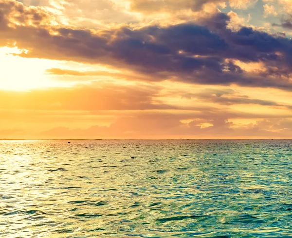 Вілла Заході Сонця Дивовижний Ландшафт Маврикій — стокове фото