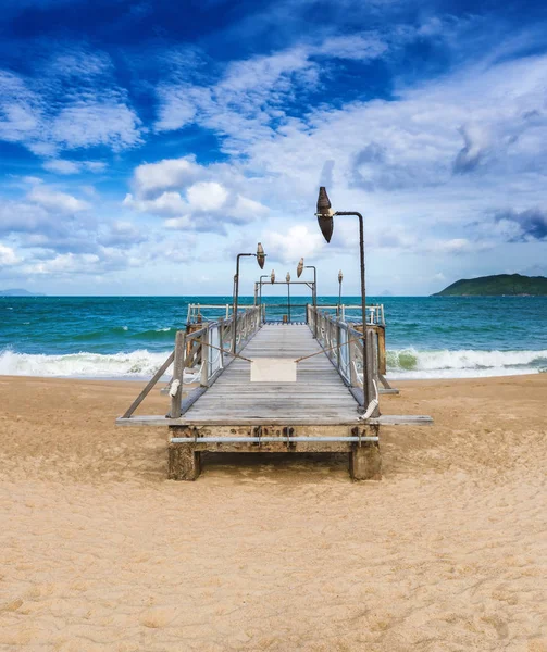 Doğal Görünümü Nha Trang Beach Güneşli Bir Gün Güzel Tropikal — Stok fotoğraf