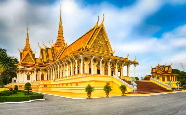 Salle Trône Intérieur Complexe Palais Royal Phnom Penh Cambodge Point — Photo