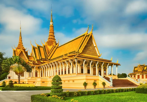 Salle Trône Intérieur Complexe Palais Royal Phnom Penh Cambodge Point — Photo