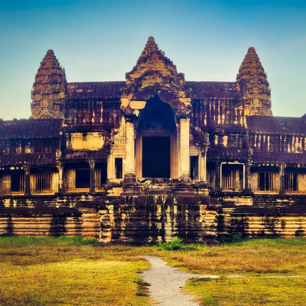 Angkor Wat Tempel Bij Zonsopgang Siem Oogst Cambodja — Stockfoto
