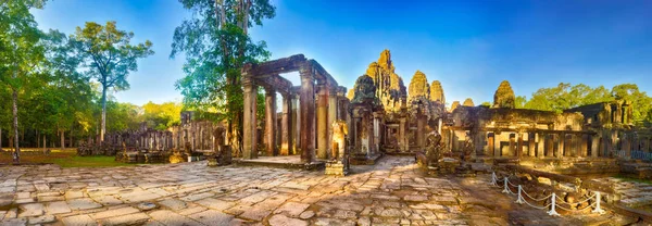 Świątyni Bayon Angkor Thom Czas Rano Siem Reap Kambodża — Zdjęcie stockowe