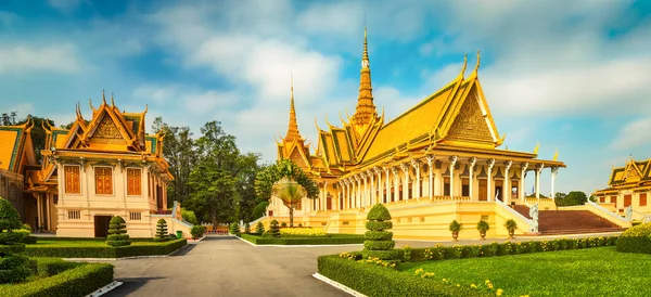 Salle Trône Intérieur Complexe Palais Royal Phnom Penh Cambodge Point — Photo