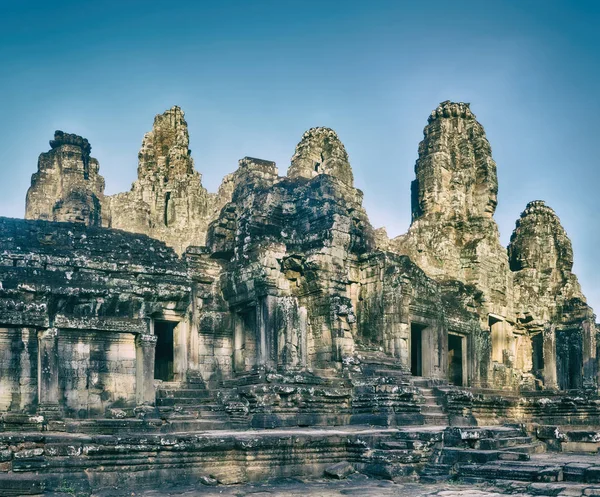Świątyni Bayon Angkor Thom Czas Rano Siem Reap Kambodża — Zdjęcie stockowe