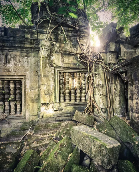 Beng Mealea Lub Zakorkować Mealea Świątyni Czasie Rano Siem Reap — Zdjęcie stockowe