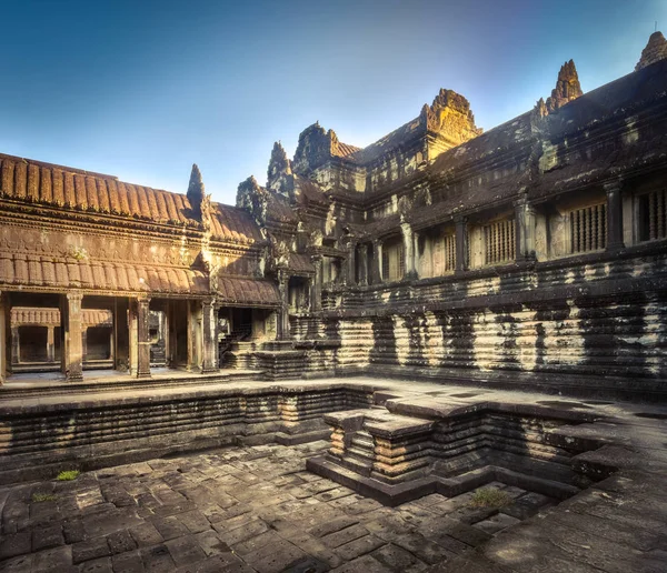 Havuzu Binlerce Salon Buda Angkor Wat Içinde Siem Biçmek Kamboçya — Stok fotoğraf