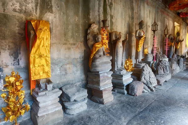 Hall Milhares Budas Angkor Wat Siem Reap Camboja — Fotografia de Stock