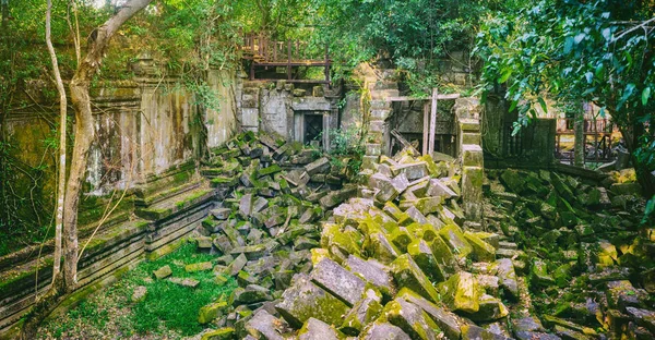 Beng Mealea Lub Zakorkować Mealea Świątyni Czasie Rano Siem Reap — Zdjęcie stockowe