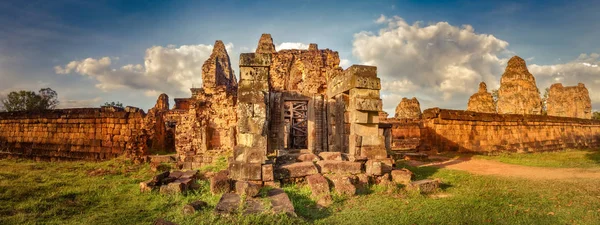 Храм Предропа Ангкоре Закате Пожинаем Камбоджа Панорама — стоковое фото