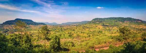 Hermosa Vista Desde Montaña Phnom Kulen Paisaje Camboyano Panorama — Foto de Stock