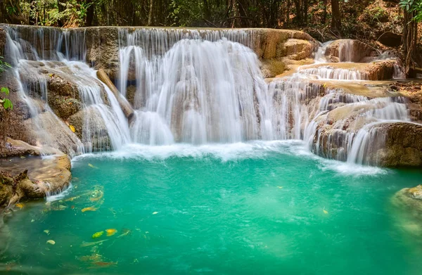Bella cascata Huai Mae Khamin, Thailandia — Foto Stock
