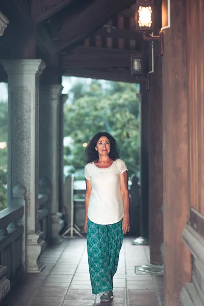 Outdoor Portrait Beautiful Smiling Senior Woman — Stock Photo, Image