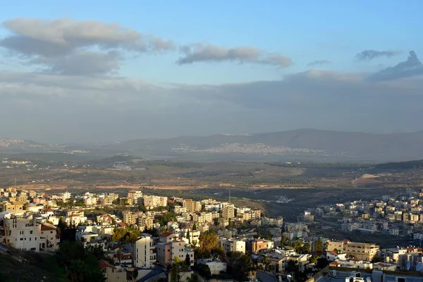 Προβολή Όμορφο Πανόραμα Από Ναζαρέτ Πόλη Ναζαρέτ Χώρα Ισραήλ Ημερομηνία — Φωτογραφία Αρχείου