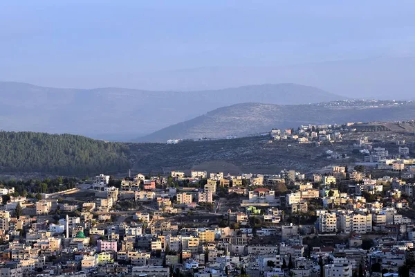 Προβολή Όμορφο Πανόραμα Από Ναζαρέτ Πόλη Ναζαρέτ Χώρα Ισραήλ Ημερομηνία — Φωτογραφία Αρχείου