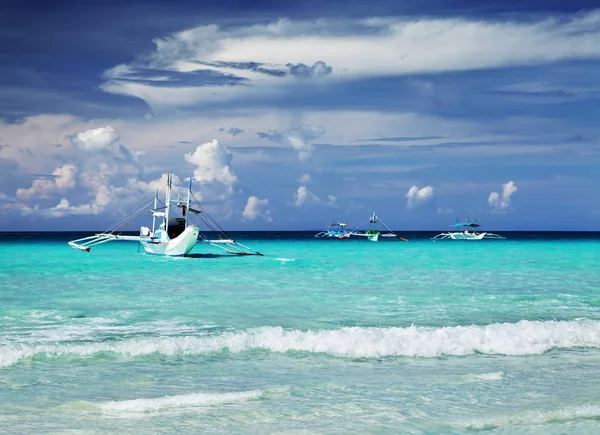 Tropikalnej Plaży Boracay Island Filipiny — Zdjęcie stockowe