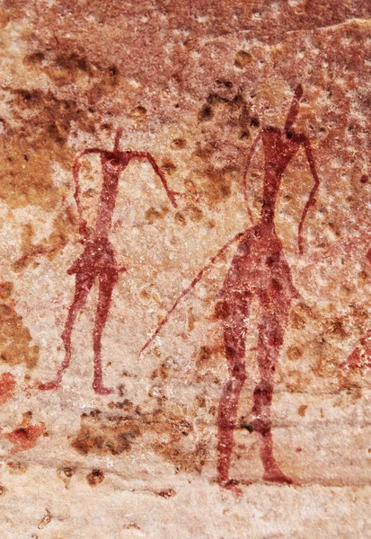 Peintures Rupestres Préhistoriques Célèbres Tassili Ajjer Algérie — Photo