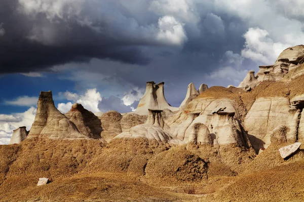 Sziklaalakzatok Bisti Badlands Mexikó Usa Ban — Stock Fotó