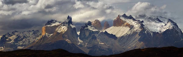 Panorama Gór Torres Del Paine National Park Patagonia Chile — Zdjęcie stockowe