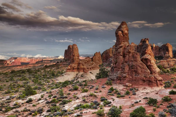 Sunset Arches National Park Utah Usa — Stockfoto