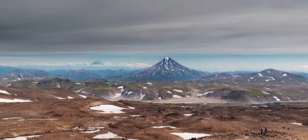 Kamchatka Land Volcanoes View Volcano Gorely — Stock Photo, Image
