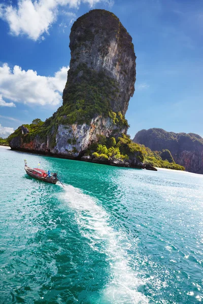 Costa Andamão Com Belas Rochas Praias Província Krabi Tailândia — Fotografia de Stock