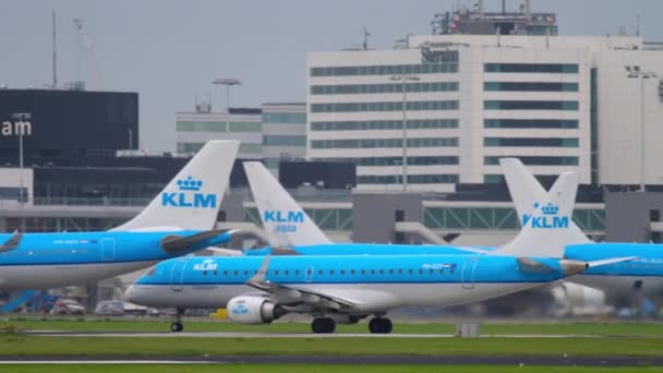 Klm Cityhopper-Starter — Stockvideo