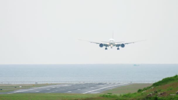 Widebody aircraft landing — Stock Video
