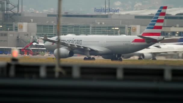 American Airlines airbus 330 decolagem — Vídeo de Stock