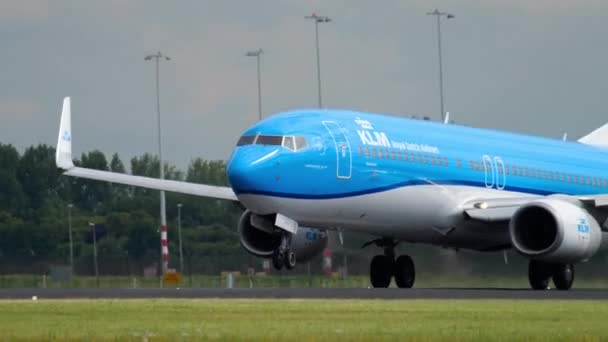 KLM Boeing 737 — стоковое видео