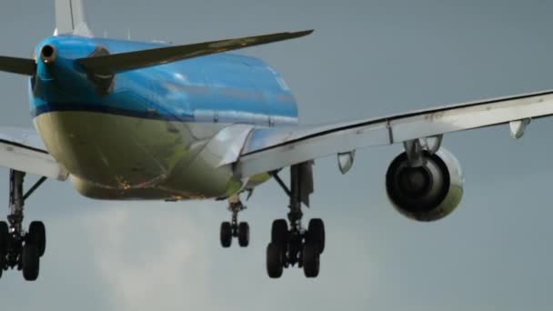 KLM Airbus A330 landning — Stockvideo