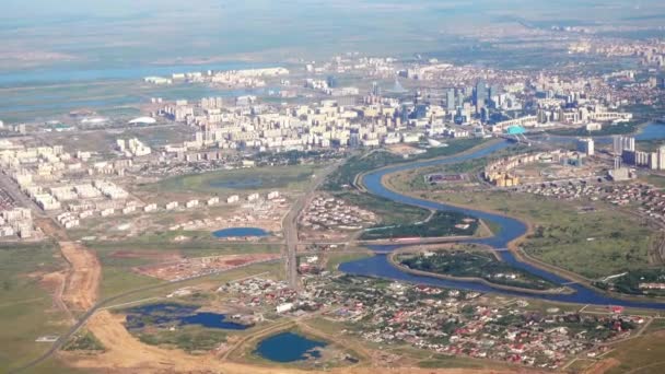 Luchtfoto Astana, Kazakhstan — Stockvideo