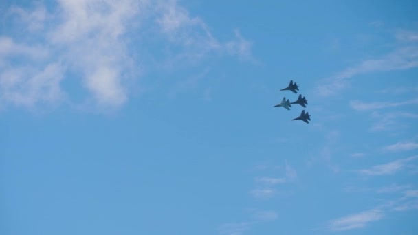 Equipo acrobático de halcones rusos — Vídeo de stock