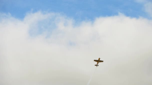 スポーツ飛行機のアクロバット飛行性能 — ストック動画