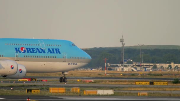 Frankfurt Main Alemanha Julho 2017 Boeing 747 Hl7630 Voo Kal906 — Vídeo de Stock