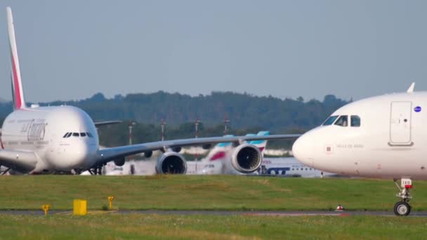 Düsseldorf Tyskland Juli 2017 Iberia Airbus A320 Ixd Tur Att — Stockvideo