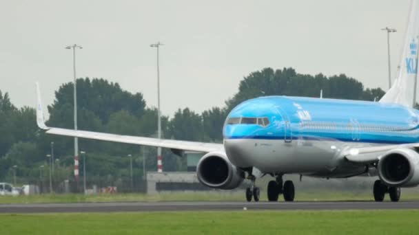 KLM โบอิ้ง 737 การเดินทาง — วีดีโอสต็อก