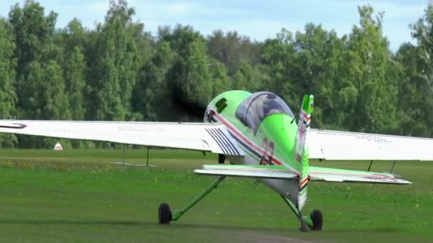 运动飞机滑行 — 图库视频影像