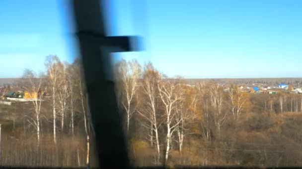 Siberische herfst landschap — Stockvideo