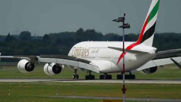 Airbus 380 Emirlikleri açılış — Stok video