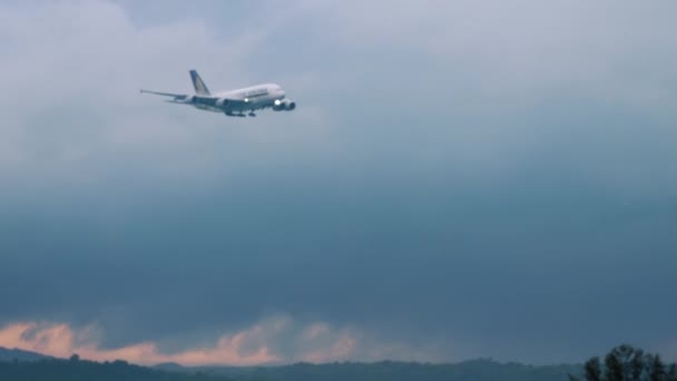 Cargueiro aéreo de corpo largo a aproximar-se — Vídeo de Stock