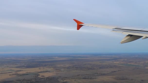 Aerial view from departing airplane — Stock Video